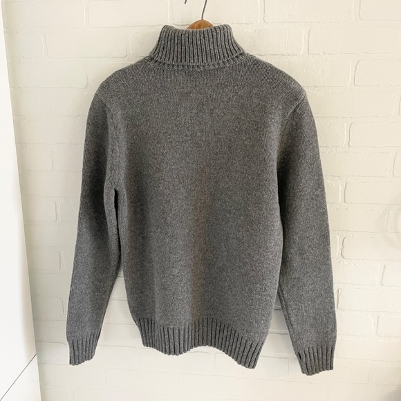 NWT Café Coton Paris Men’s Knit Sweater Turtleneck Chunky Cable Knit Lambswool M - Picture 10 of 16